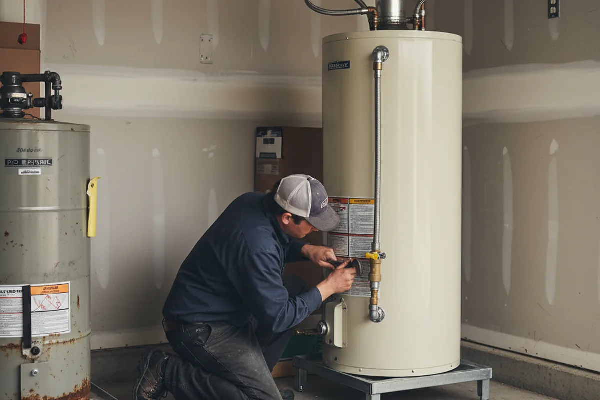 Water heater and shutoff valve replacement in Cave Springs